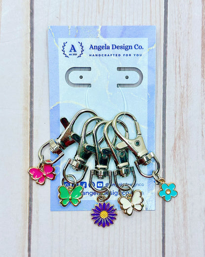 Floral Stitch Markers - Set of 5