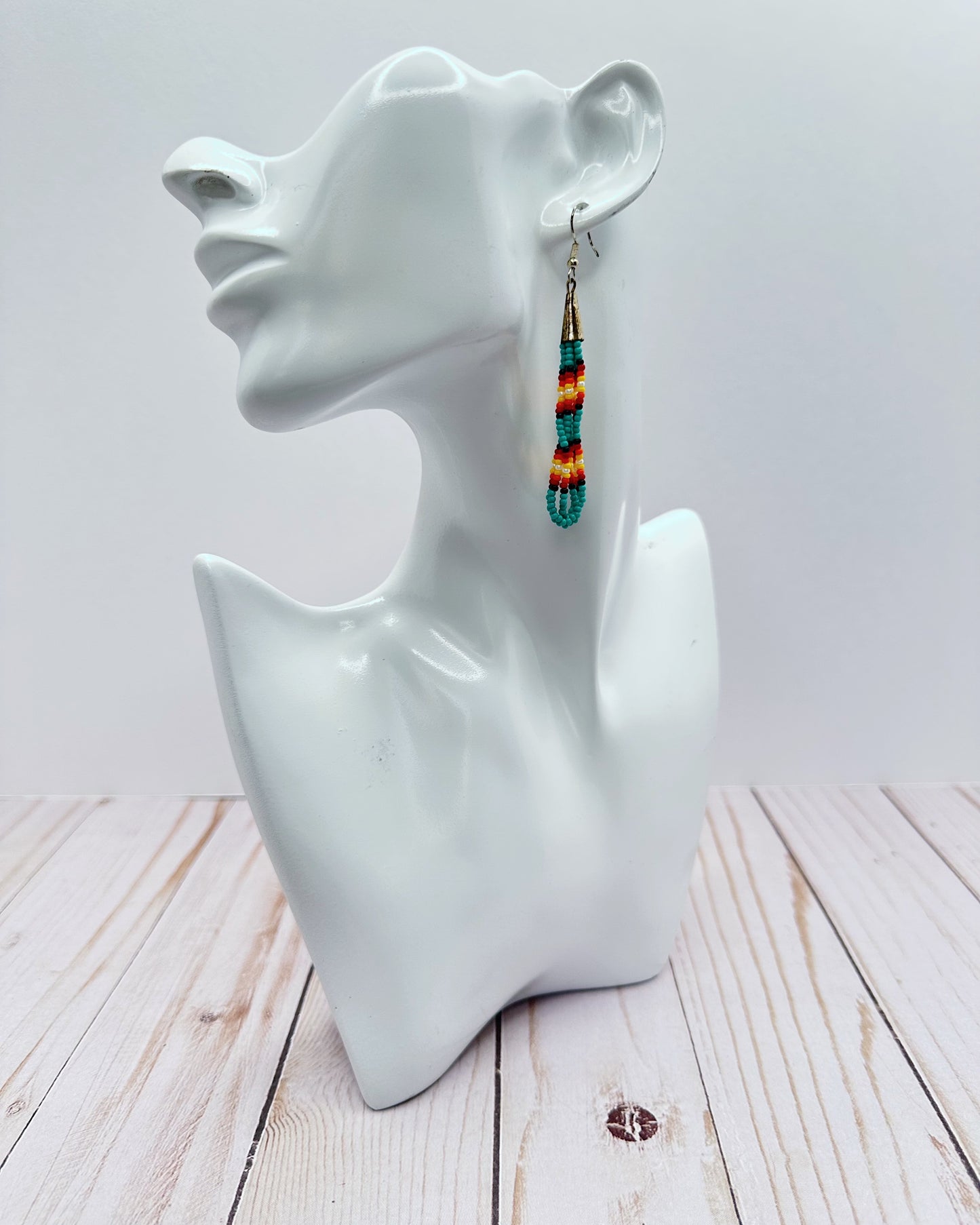 Turquoise Fire Color Earrings