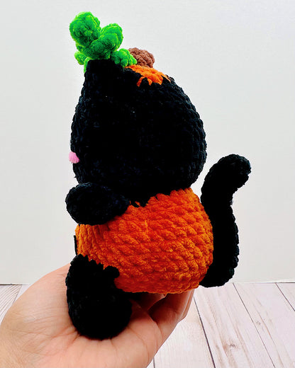 Handmade Crochet Pumpkin Cat