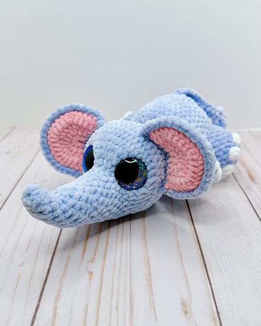 Handmade Crochet Elephant - Blue