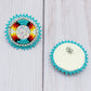 Turquoise Fire Color Stud Earrings
