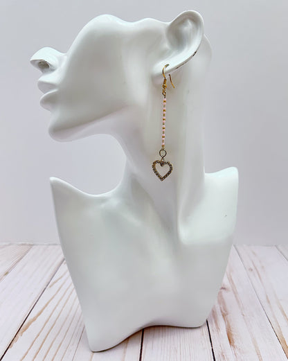 Light Pink & Gold Earrings