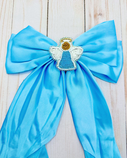 Blue Angel Hair Bow