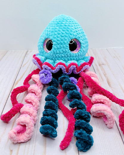 Handmade Crochet Blue Reef Jellyfish