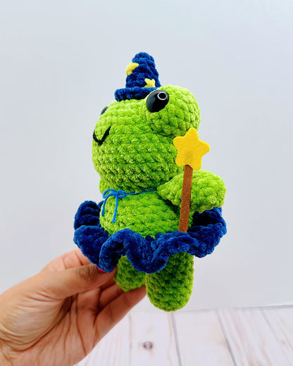 Handmade Crochet Wizard Frog