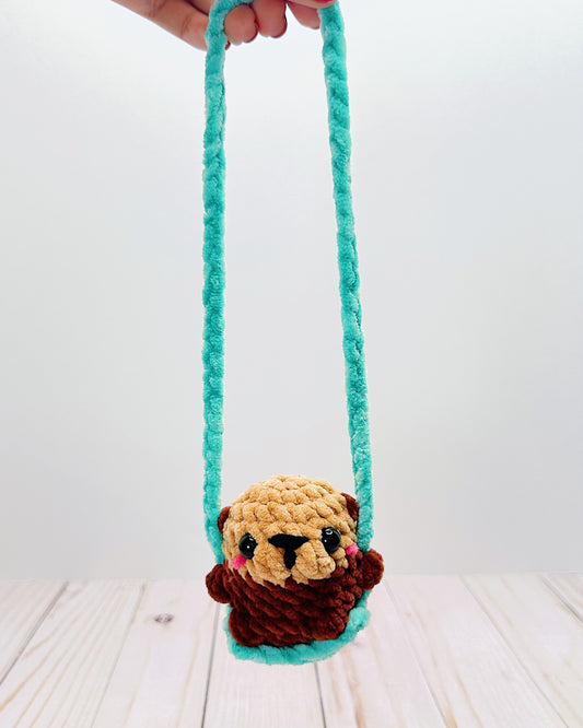 Handmade Crochet Swinging Otter
