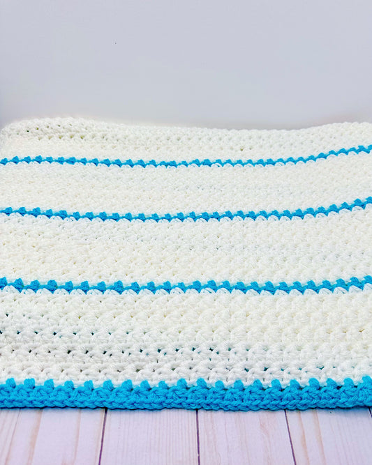 Teal & Cream Baby Blanket Set