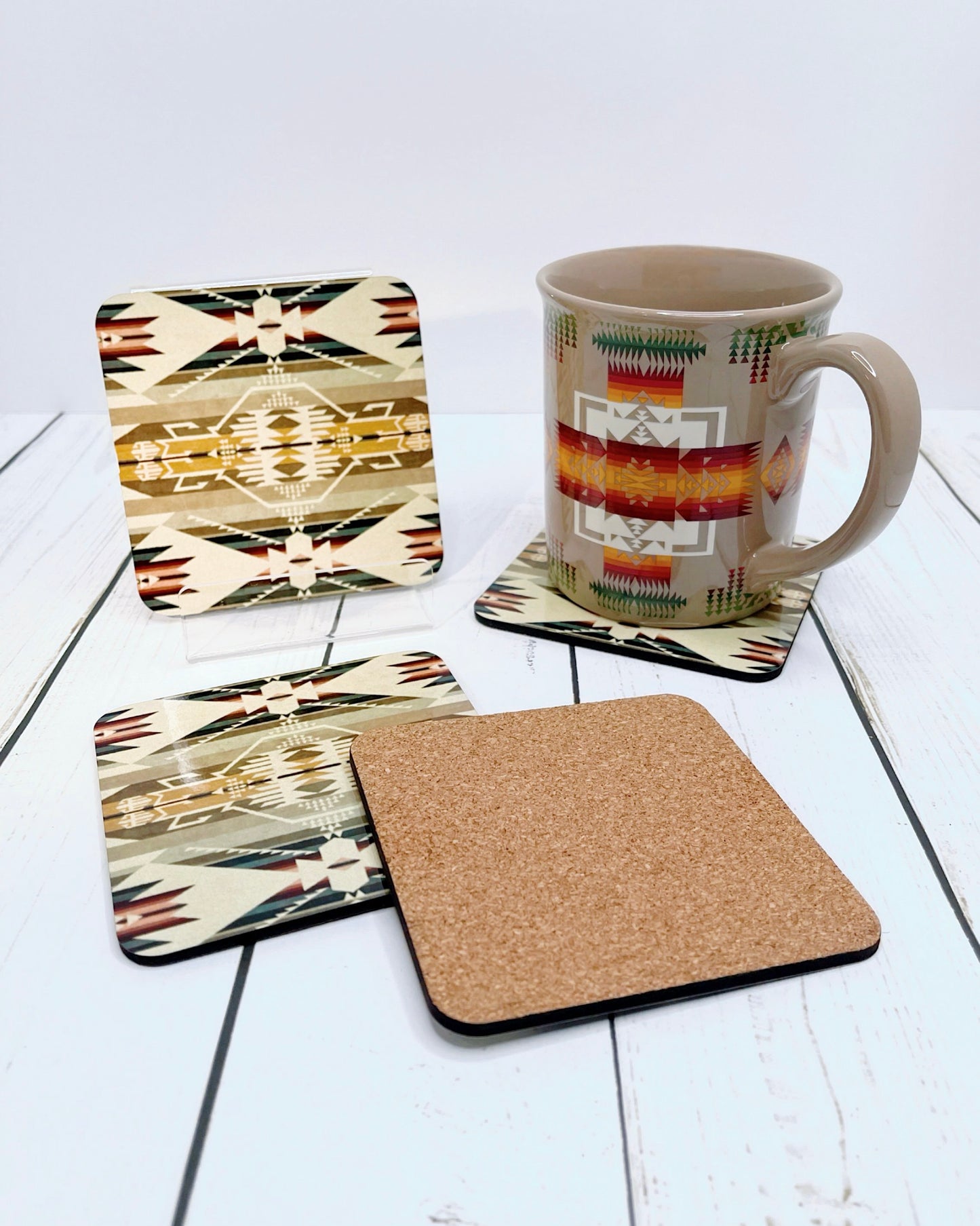 Native Design Coasters - Cork