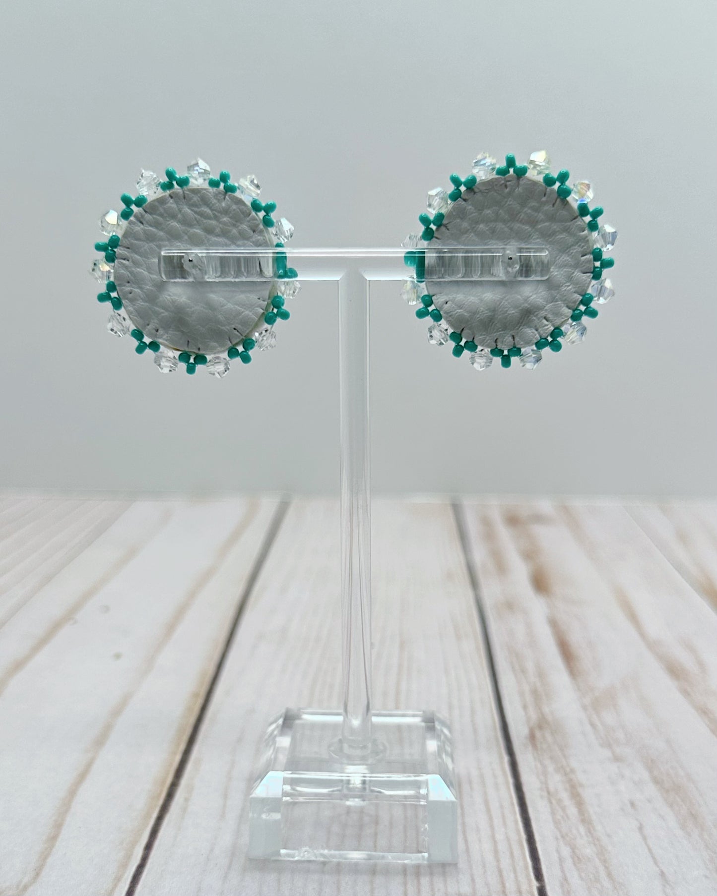 Small Turquoise Round Earrings