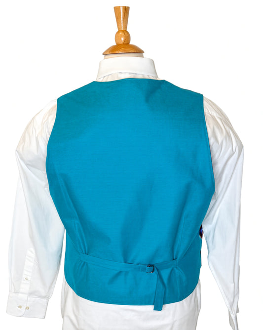 Turquoise Patterned Vest - XXL