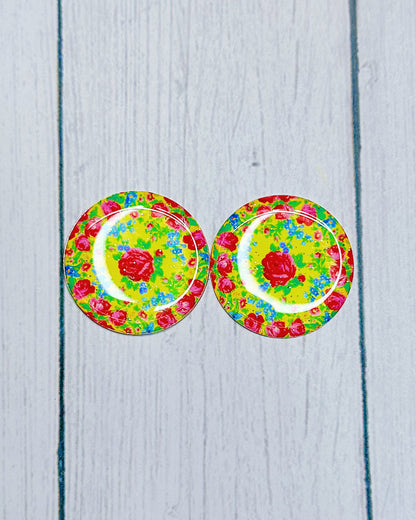 Kokum Scarf Pattern 1" Round Cabs