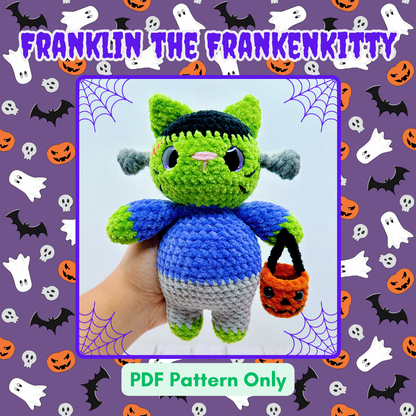 DIGITAL DOWNLOAD – Crochet Franklin the Frakenkitty Pattern