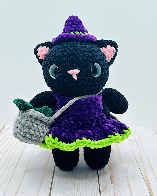 Handmade Crochet Hazel the Witch Kitty