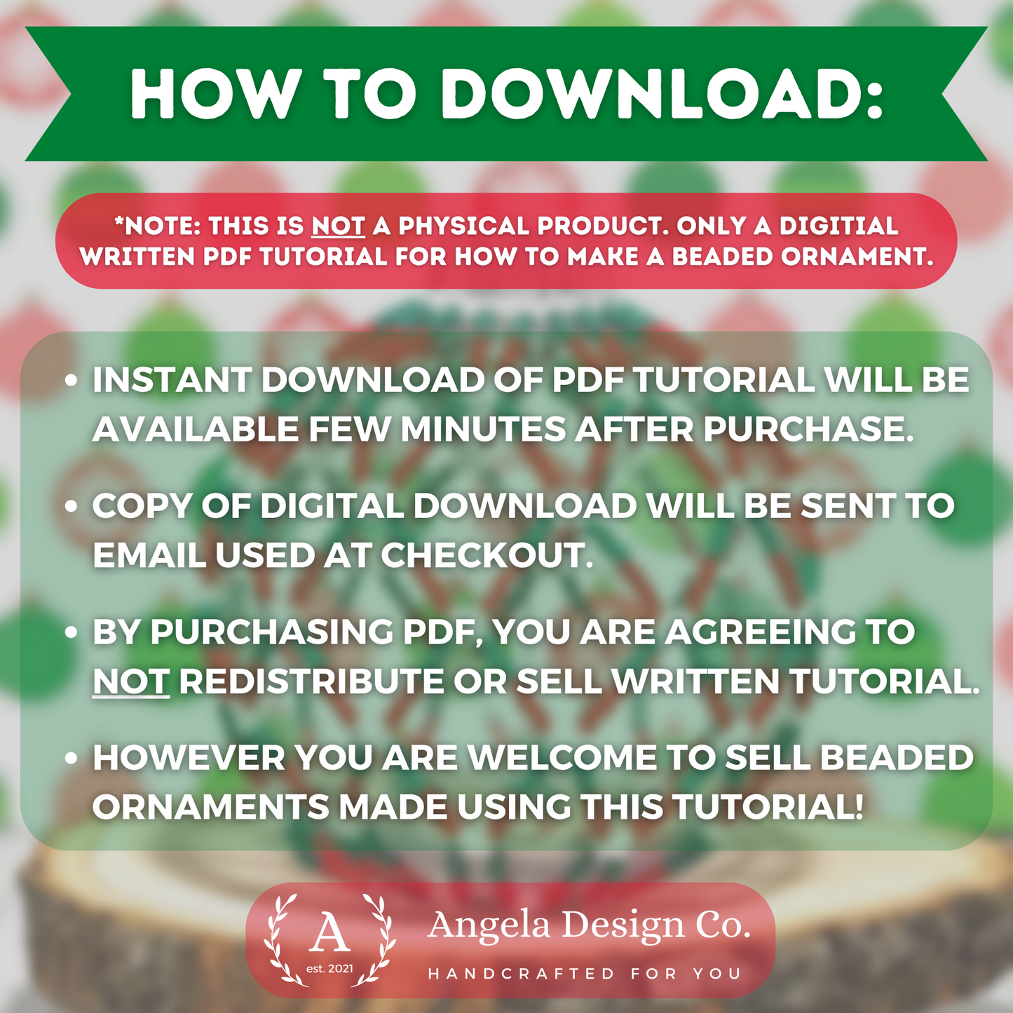 DIGITAL DOWNLOAD BUNDLE - Simple Beaded Hoops + Beaded Ornament | Written PDF Tutorials