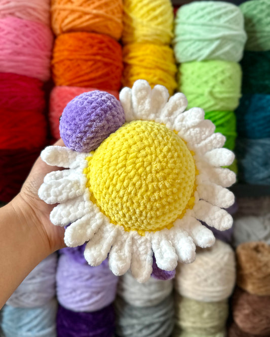 Handmade Crochet Purple Daisy Turtle