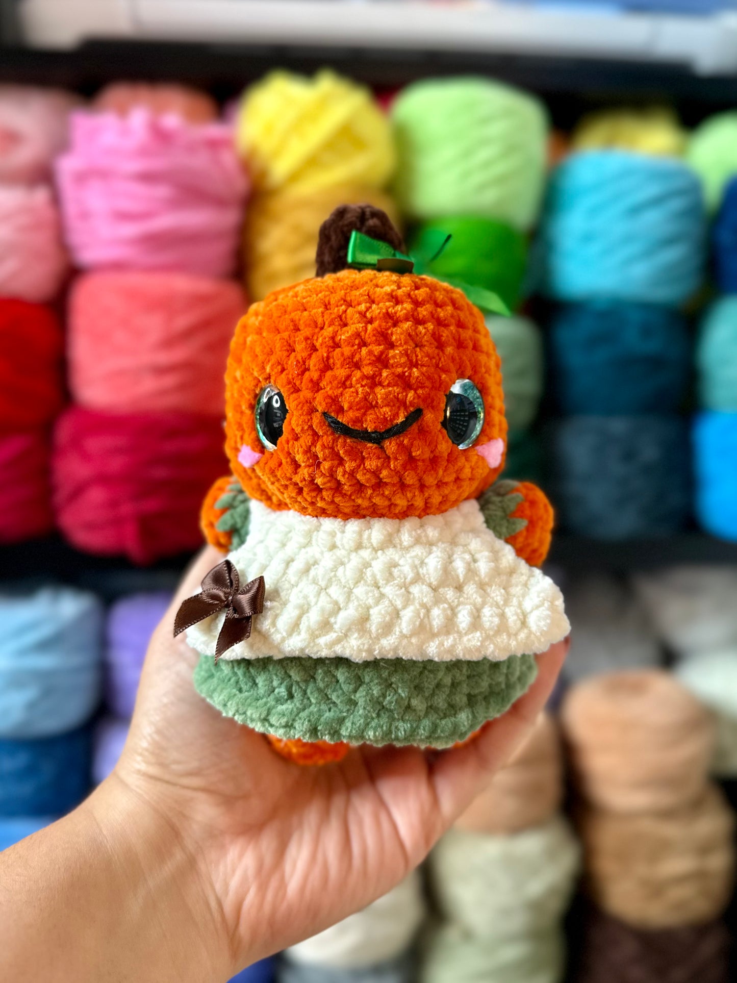Handmade Crochet Pumpkin Girl