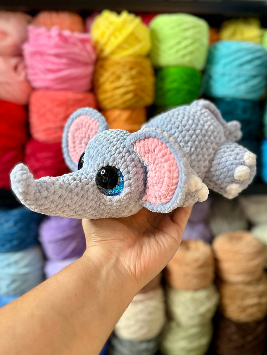 Handmade Crochet Elephant - Blue