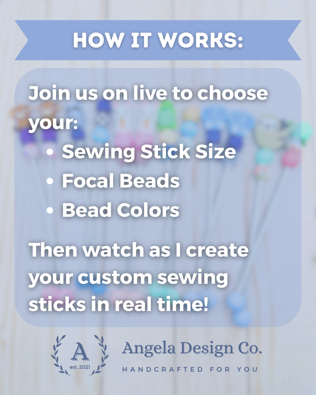 Custom Crochet Sewing Sticks - LIVE Exclusive
