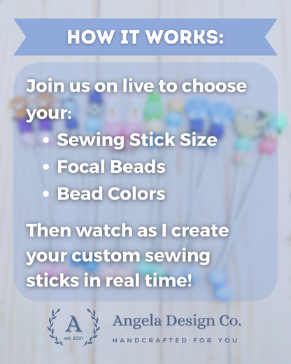 Custom Crochet Sewing Sticks - LIVE Exclusive