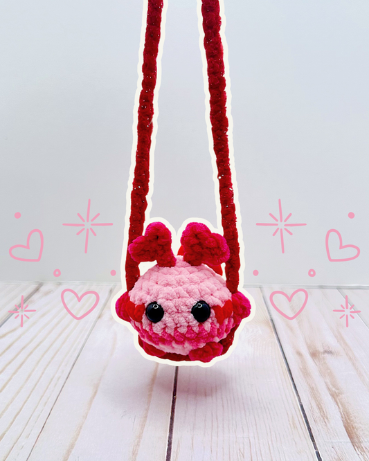 Handmade Crochet Swinging Love Bug