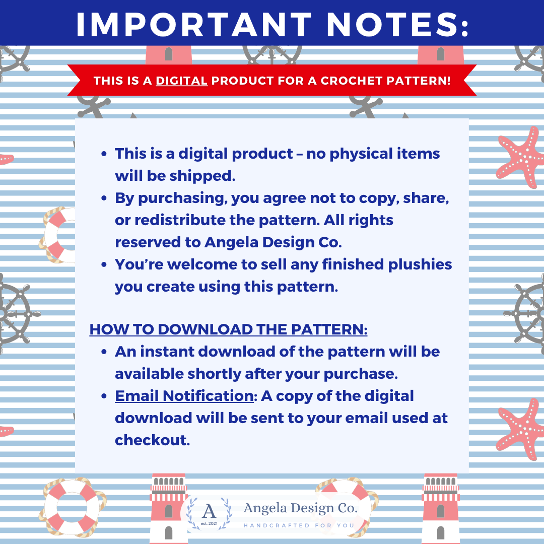 DIGITAL DOWNLOAD – Crochet Skipper the Sailor Bear Pattern