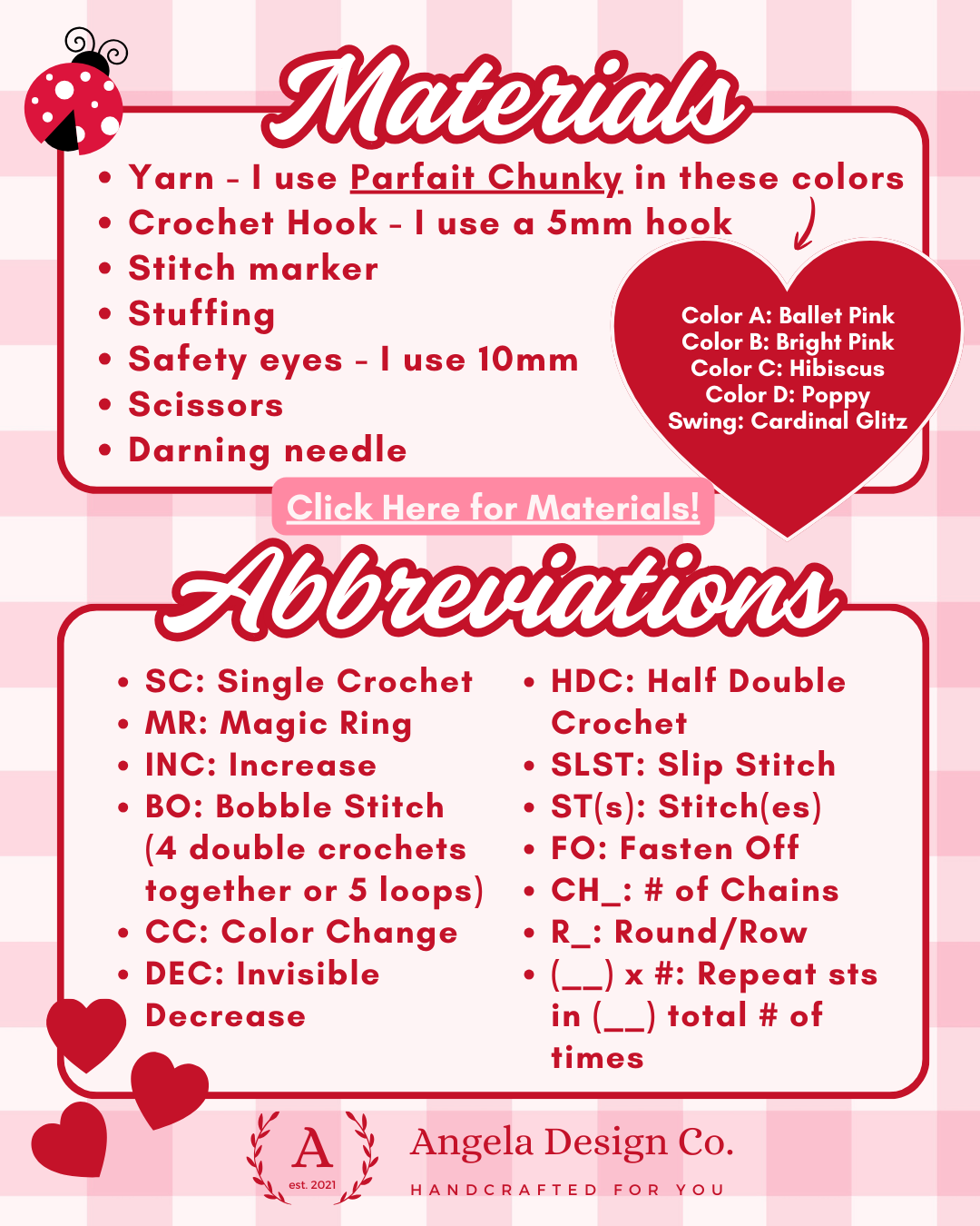 DIGITAL DOWNLOAD – Crochet Swinging Love Bug Pattern