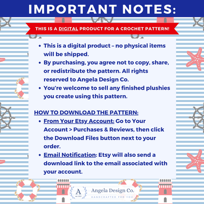 DIGITAL DOWNLOAD – Crochet Skipper the Sailor Bear Pattern