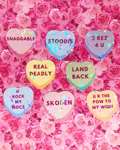 NDN Conversation Heart Sticker Pack - 8 Stickers