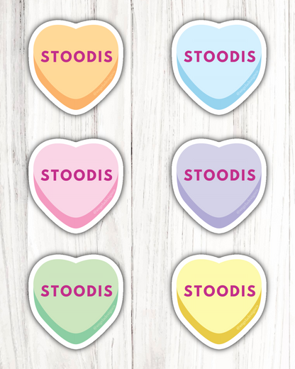 Stoodis Conversation Heart Sticker