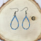 Blue & Gold Teardrop Earrings