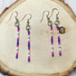 Purple & Pink Single Strand Earrings