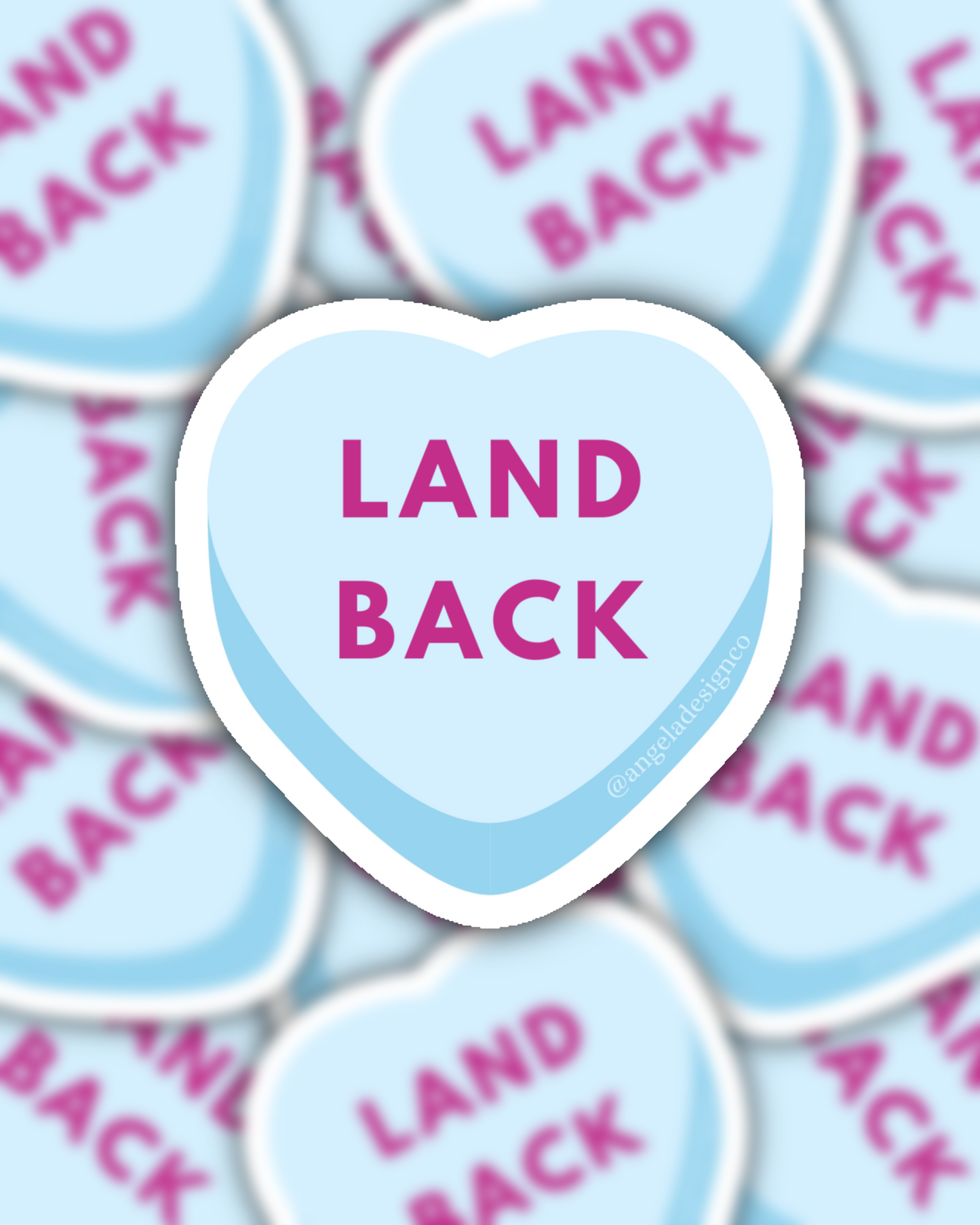 Land Back Conversation Heart Sticker
