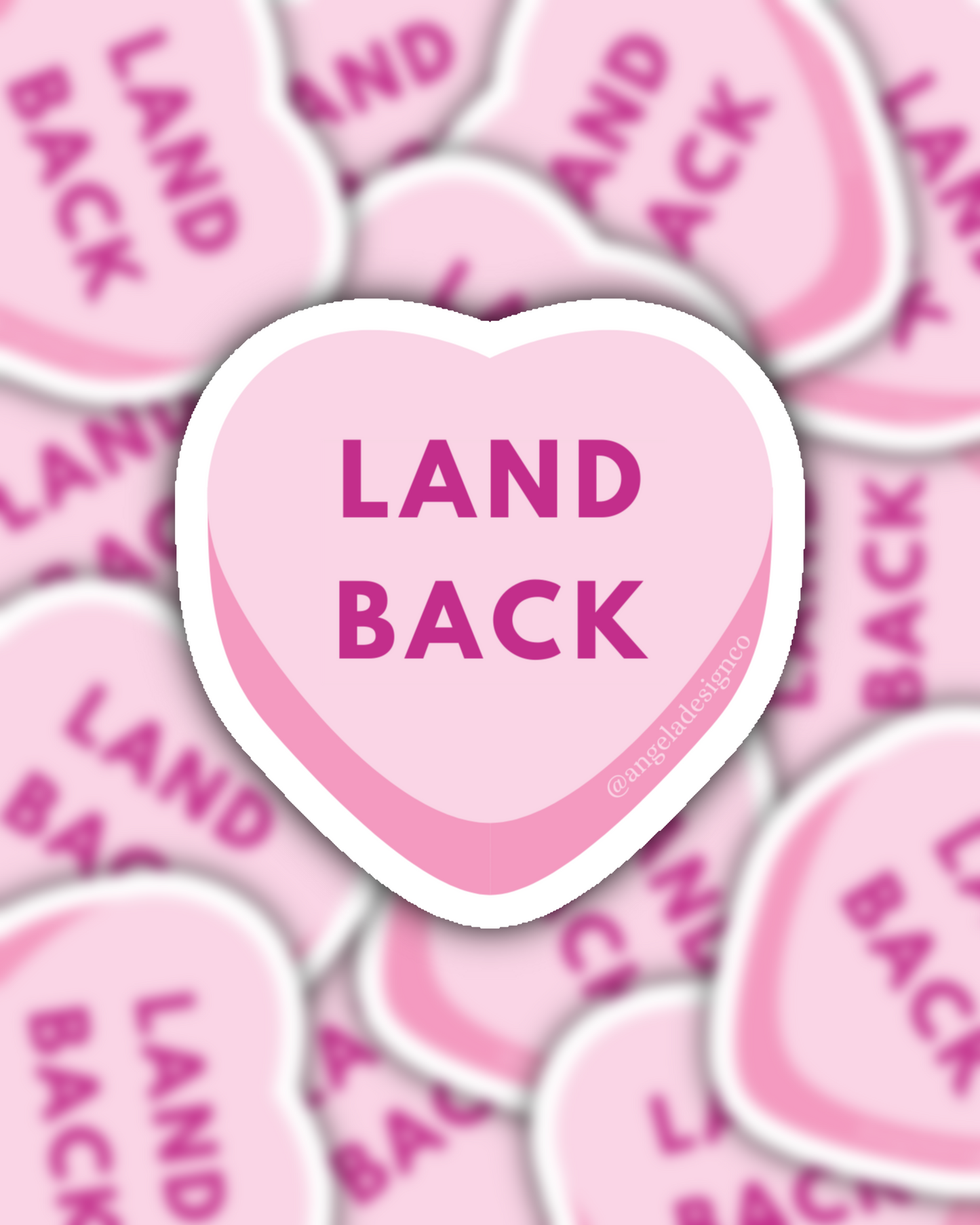 Land Back Conversation Heart Sticker
