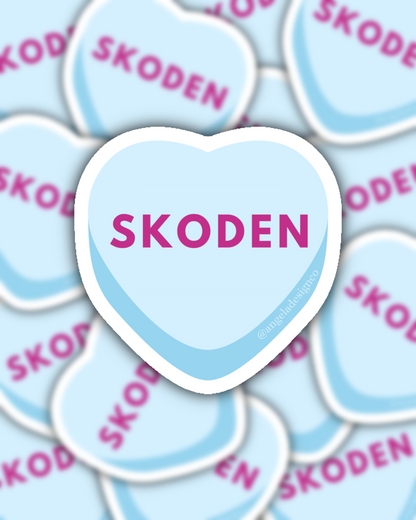 Skoden Conversation Heart Sticker