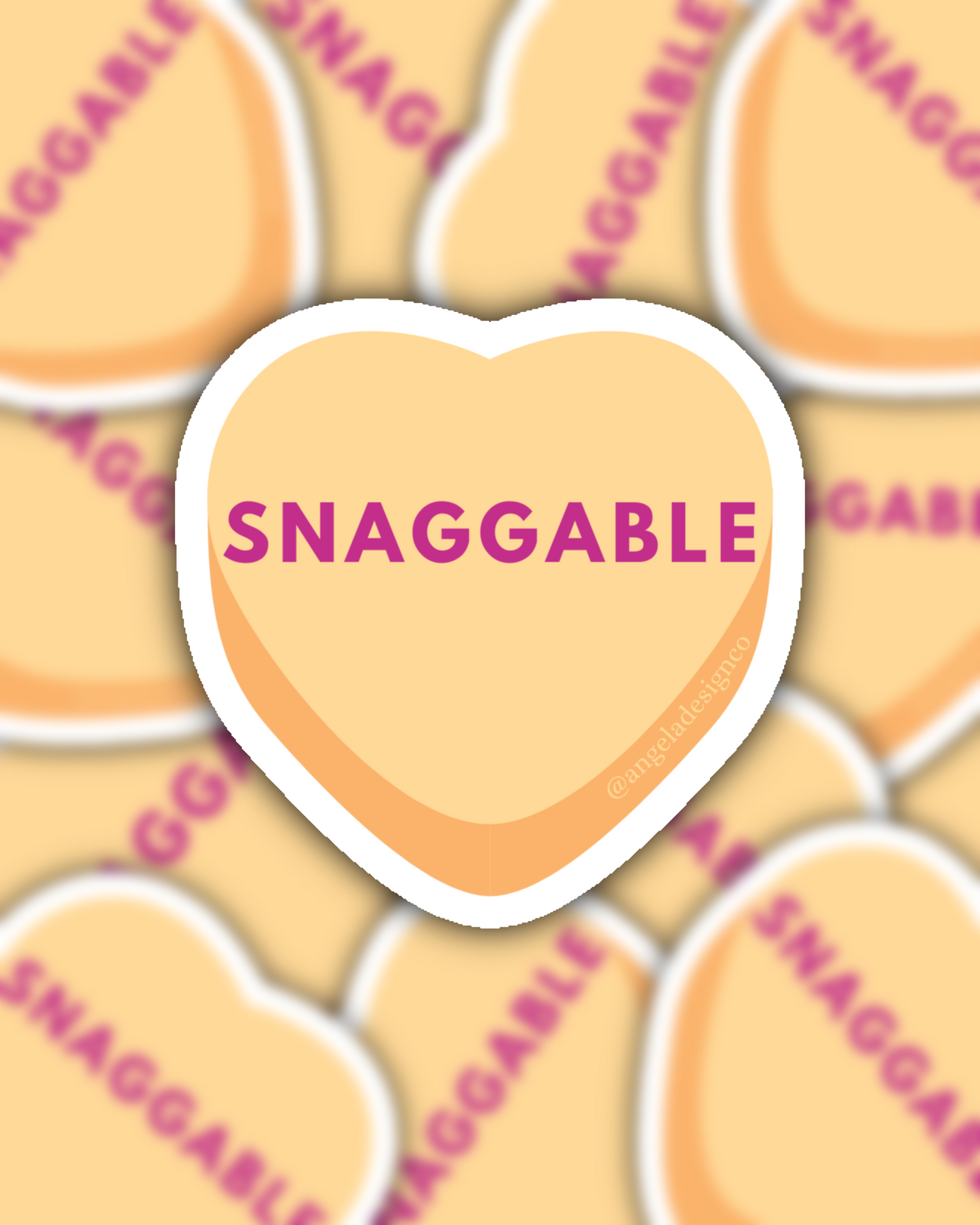 Snaggable Conversation Heart Sticker