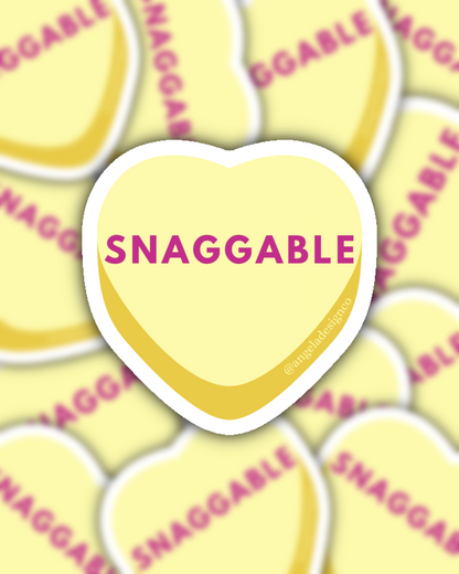 Snaggable Conversation Heart Sticker